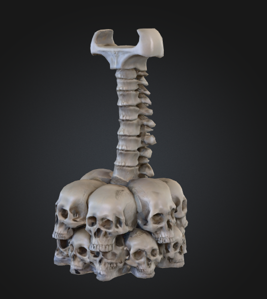 Skulls Goth headphone stand